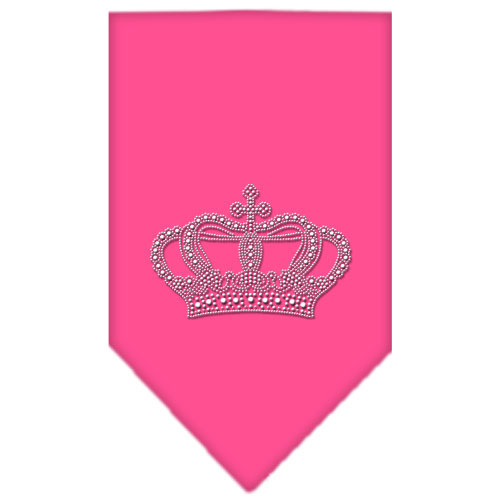 Crown Rhinestone Bandana Bright Pink Small